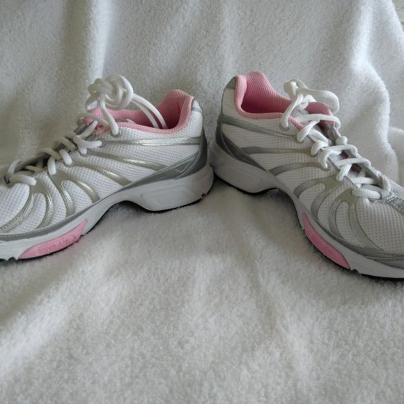 Women White Silver Pink Nike Zoom Air Sneakers 7 - Picture 4 of 11